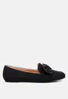 London Rag Waveney Bow Embellished Loafers In Black