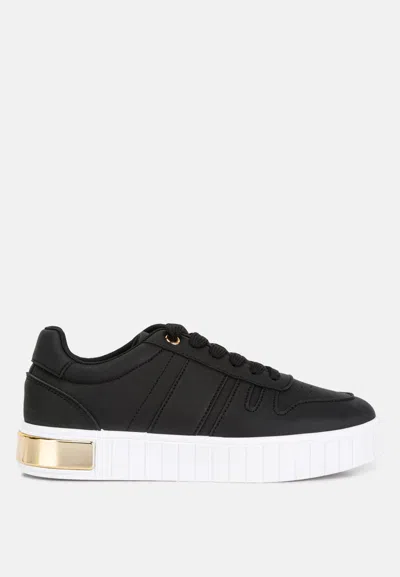 London Rag Welsh Panelling Detail Sneakers In Black