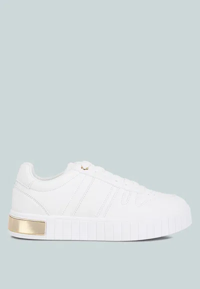 London Rag Welsh Panelling Detail Sneakers In White