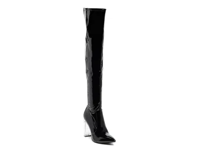 London Rag Wide Width Noire Overtheknee Boot In Black