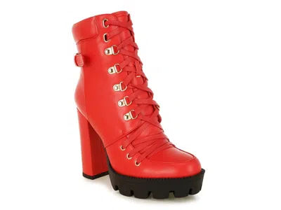 London Rag Willow Bootie In Red