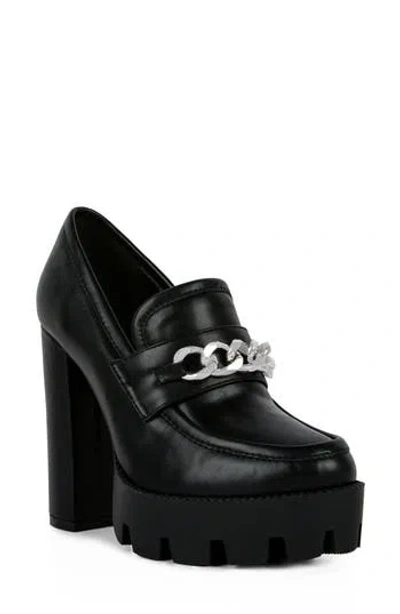 London Rag Y2k Chunky Lug Platform Pump In Black