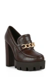 London Rag Y2k Chunky Lug Platform Pump In Brown