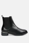 London Rag Yacht Winter Basic Ankle Boots In Black