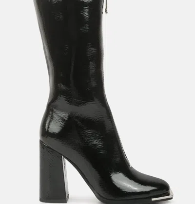 London Rag Year Round High Heeled Calf Boots In Black