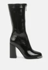 London Rag Year Round High Heeled Calf Boots In Black