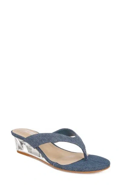 London Rag Zabila Wedge Heel Sandal In Blue