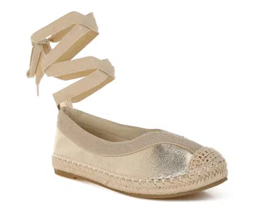 London Rag Zayal Espadrille Flat In Gold