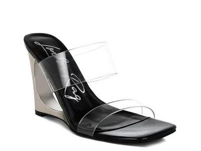 London Rag Zelene Wedge Sandal In Transparent