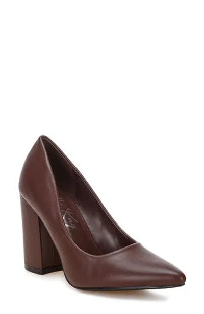 London Rag Zhuri Pointed Toe Pump In Brown