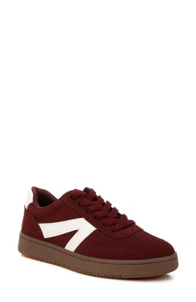 London Rag Zoomer Colorblock Sneaker In Burgundy