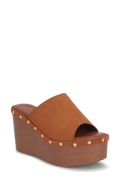 London Rag Zorya Wedge Sandal In Animal Print