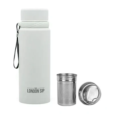 London Sip 25-oz. Water Bottle Tea Infuser In White