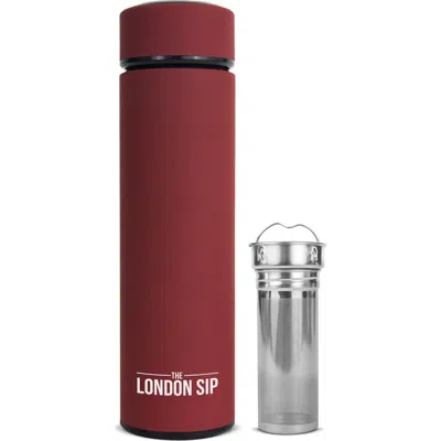 London Sip Infuser Bottle 16oz In Red