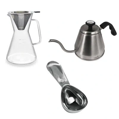 London Sip Pour Over Coffee Set In Silver