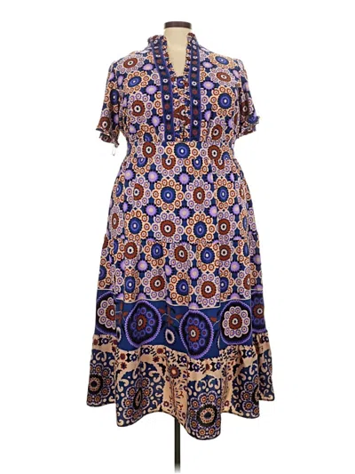 Pre-owned London Style Casual Dress In Blue