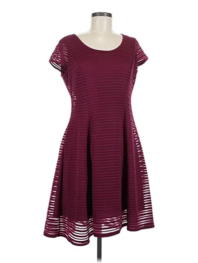 Pre-owned London Style Casual Dress In Burgundy