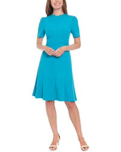 London Times A-line Dress In Blue