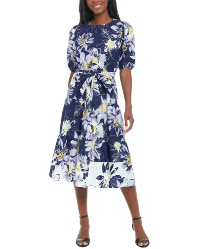 London Times A-line Dress In Multi