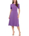 London Times A-line Dress In Purple