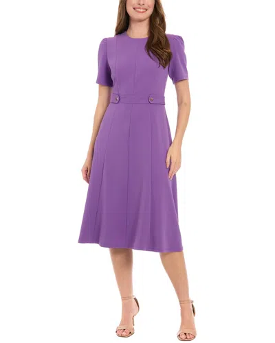 London Times A-line Dress In Purple