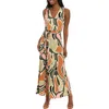London Times Asymmetric Maxi Dress In Black