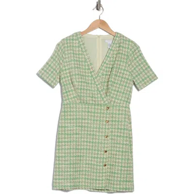 London Times Boucle Shift Dress In Green