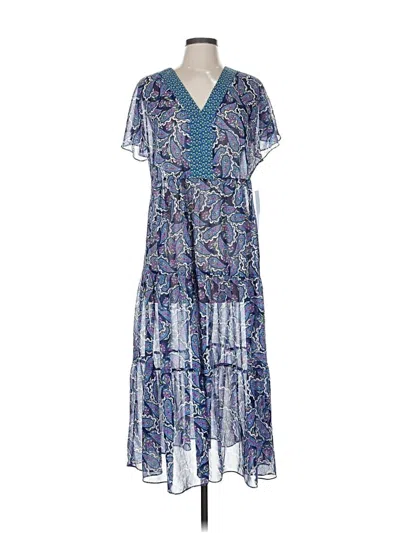 London Times Casual Dress In Blue