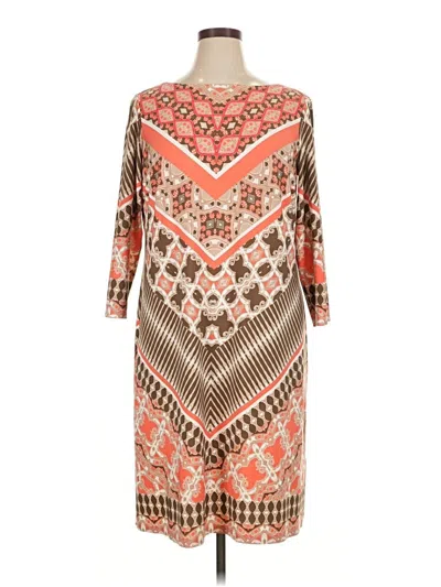 Pre-owned London Times Casual Dress In Brown