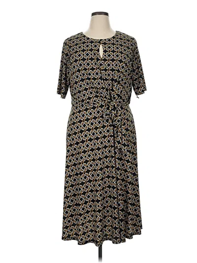 Pre-owned London Times Casual Dress In Brown