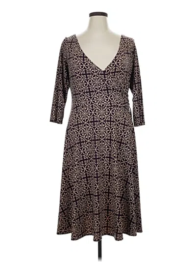 Pre-owned London Times Casual Dress In Brown