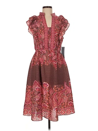 Pre-owned London Times Casual Dress In Brown