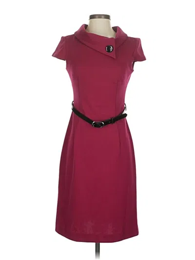 Pre-owned London Times Casual Dress In Burgundy