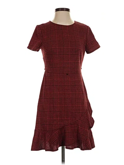 Pre-owned London Times Casual Dress In Burgundy