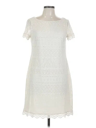 Pre-owned London Times Casual Dress In Ivory
