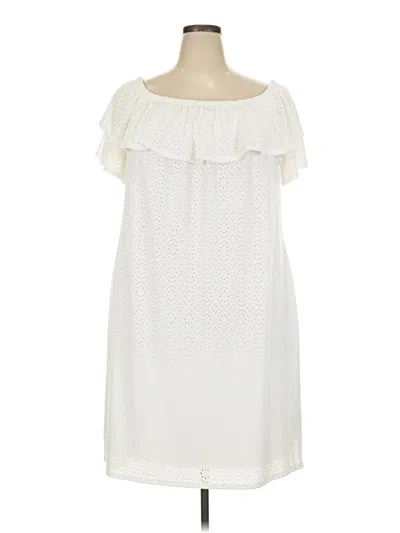 Pre-owned London Times Casual Dress In Ivory