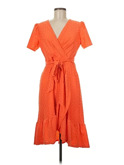 Pre-owned London Times Casual Dress In Orange