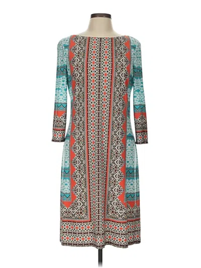 Pre-owned London Times Casual Dress In Teal