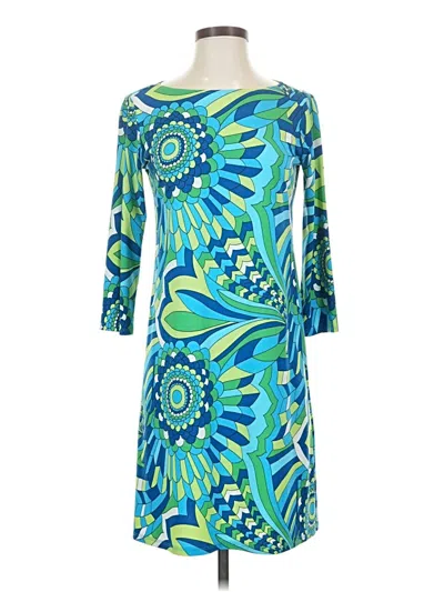 Pre-owned London Times Casual Dress In Teal