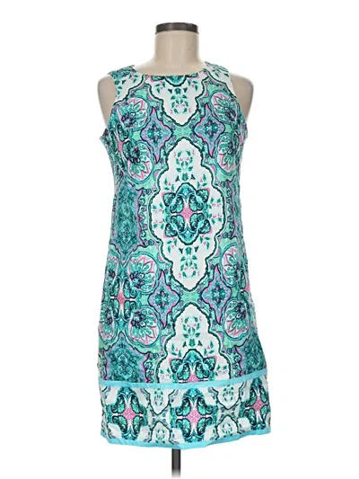 Pre-owned London Times Casual Dress In Teal