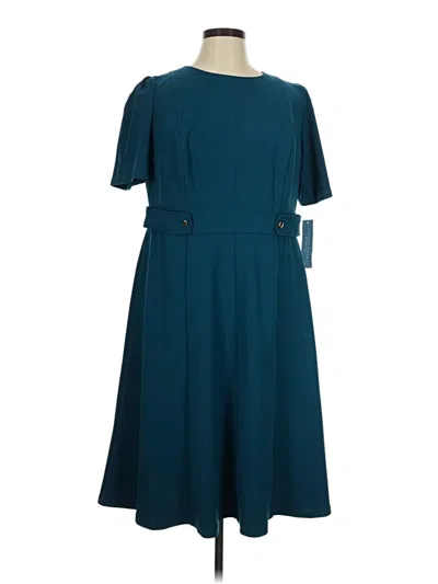 Pre-owned London Times Casual Dress In Teal