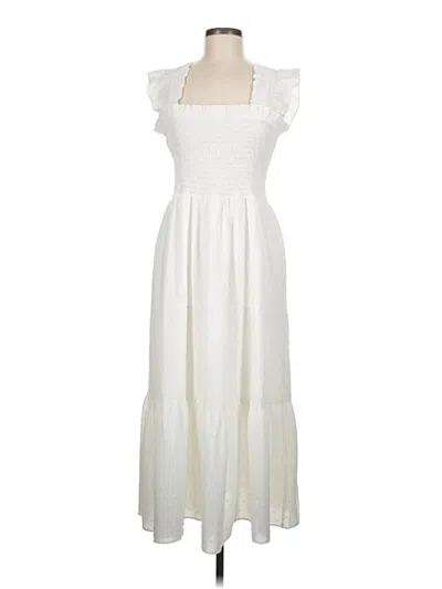 Pre-owned London Times Casual Dress In White