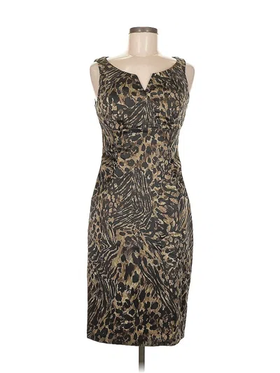 Pre-owned London Times Cocktail Dress In Brown