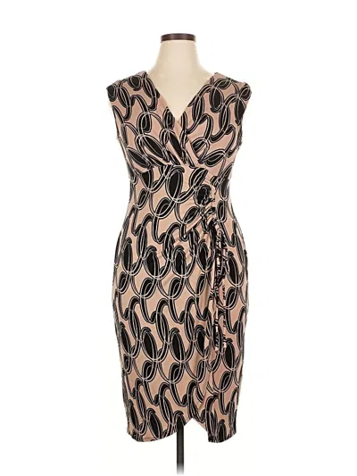 Pre-owned London Times Cocktail Dress In Brown