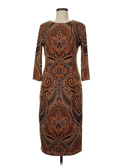 Pre-owned London Times Cocktail Dress In Brown