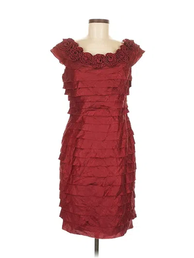 Pre-owned London Times Cocktail Dress In Burgundy