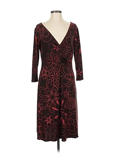 Pre-owned London Times Cocktail Dress In Burgundy