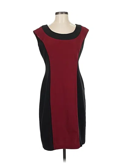 Pre-owned London Times Cocktail Dress In Burgundy