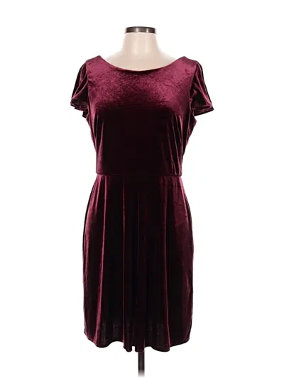 Pre-owned London Times Cocktail Dress In Burgundy