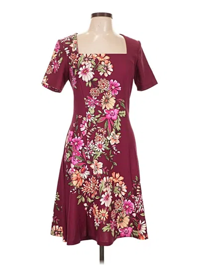 Pre-owned London Times Cocktail Dress In Burgundy
